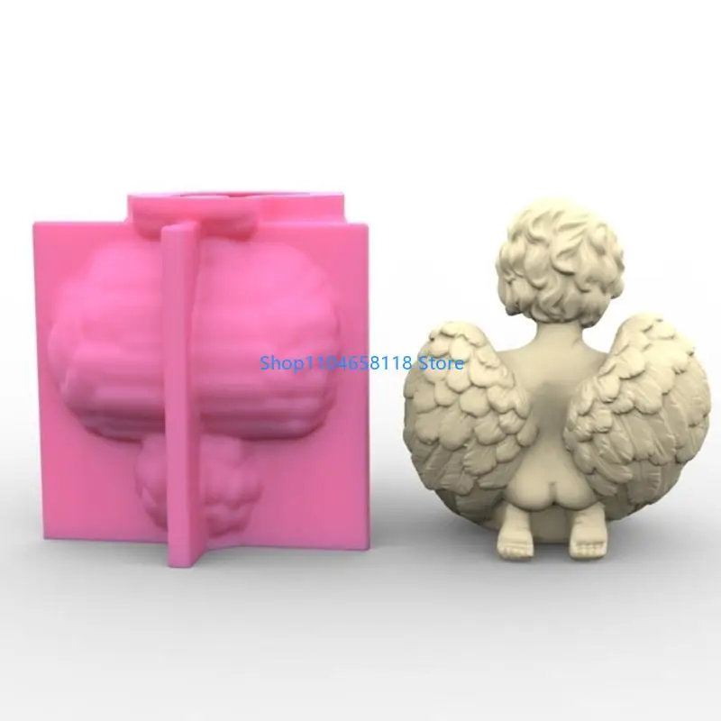 Angel Boy Shaped Candlestick Molds Silicone Mould for DIY Making Holder