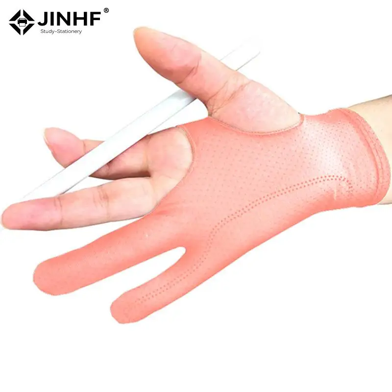 

1PC 3 Layer Artist Drawing Glove for Graphics Drawing Table 2 finger Anti-Fouling Both for Right And Left Hand Drawing Gloves