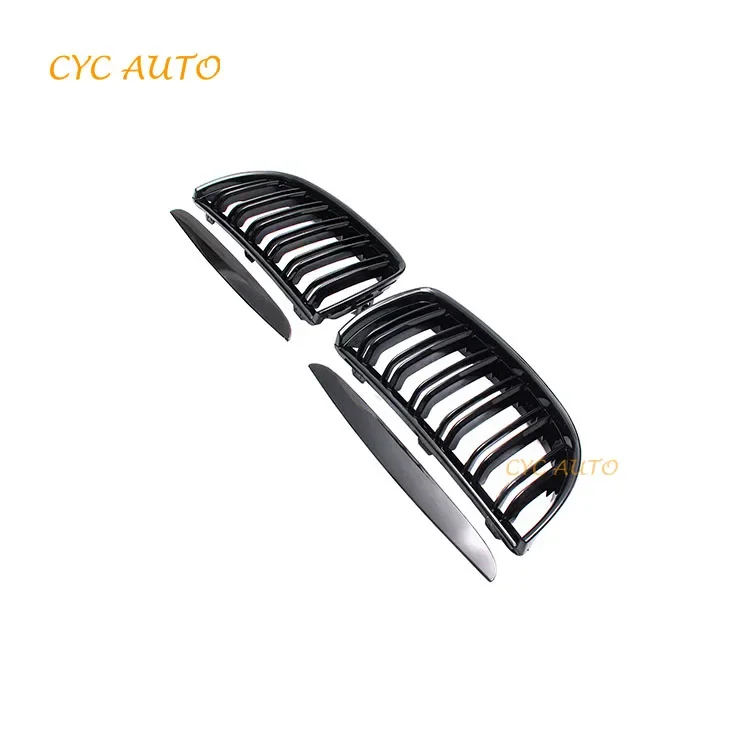 E90 Grille Double Slat Black Three Color front bumper Grill For 3 Series  body kit 2005 2006 2007