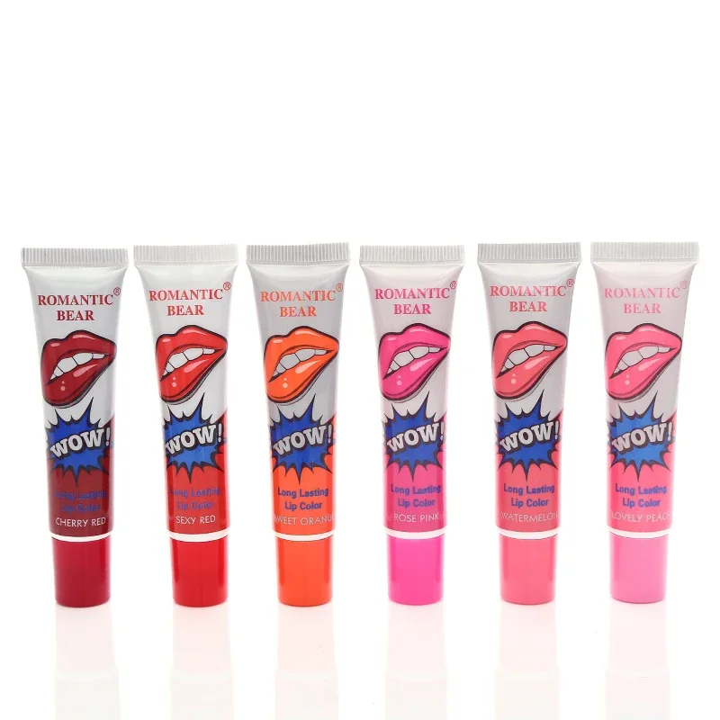 6 Colors Romantic Peel Off Lipstick Tearing Type Lip Gloss Film Magic Long Lasting Lip Tattoo Makeup Lip Tint Moisturizing