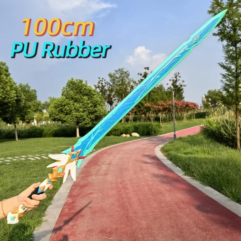Cosplay Home Decor  Oversized Floating Fireflies Sword Blade Danheng Spear Sword Props Safety PU Rubber Role Gift Toy 110cm