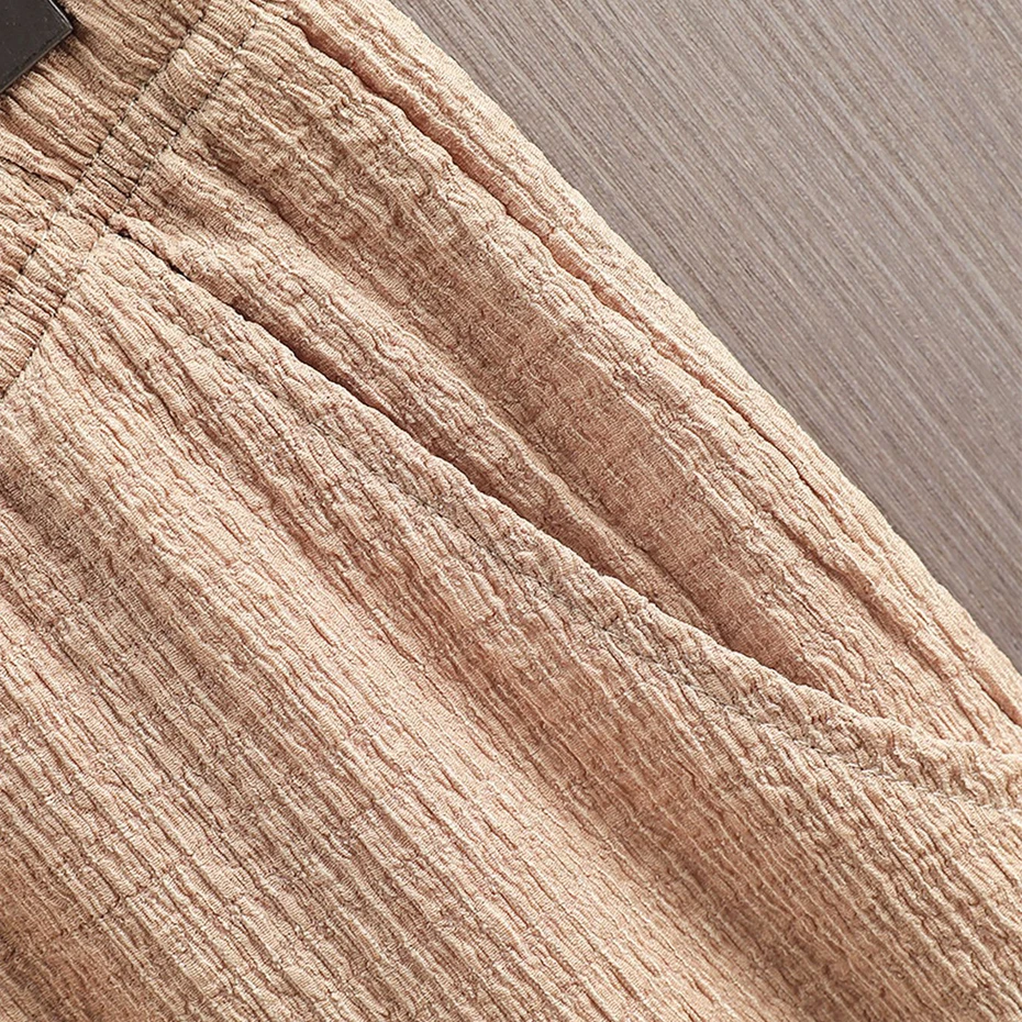 Men's Sets Fashion Casual Solid Color T-shirts Pants Suits Male Spring Summer Suits Black Khaki