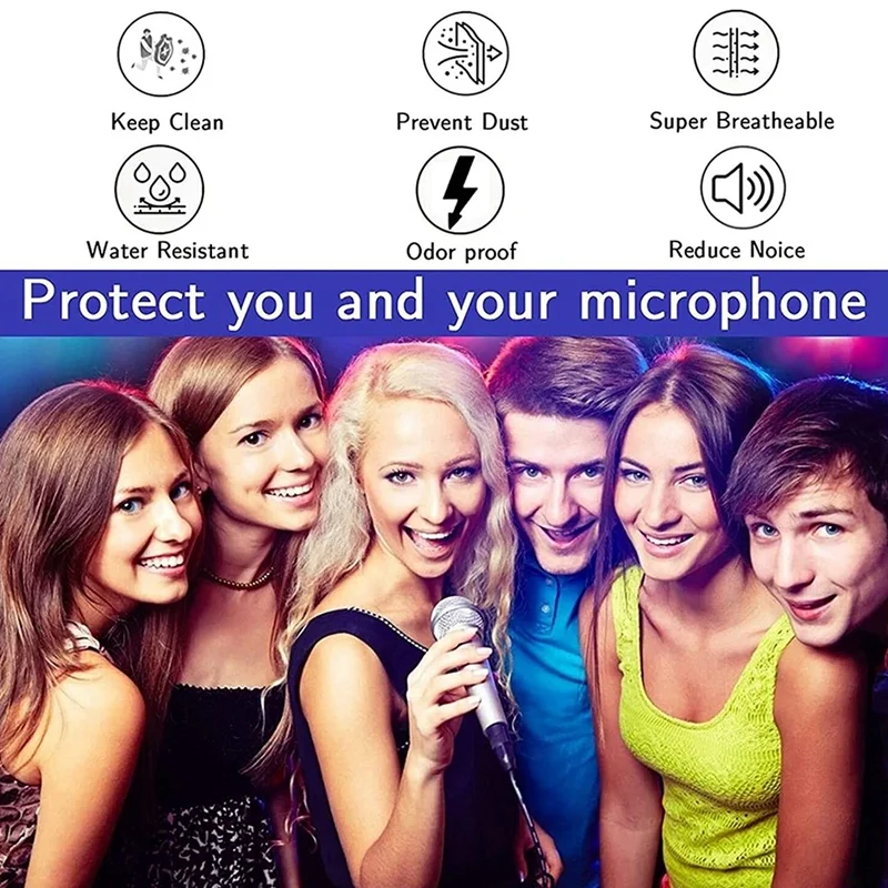 400 PCS Disposable Microphone Covers Non-Woven Disposable Mic Covers For Conferences, Concerts, KTV