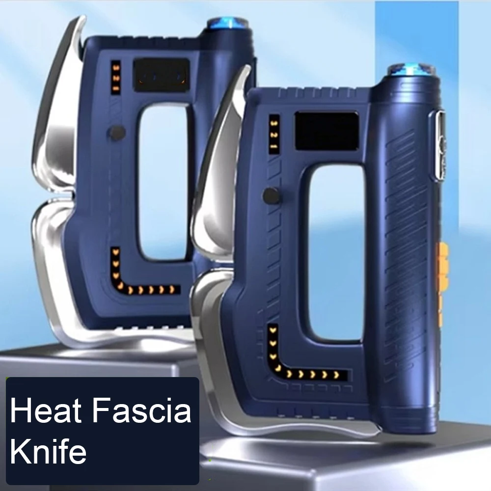 Customizable Electric Heating Guasha Scraping Fascia Massage Board Microcurrent Back Hot Compress Massager Gun Body view 2
