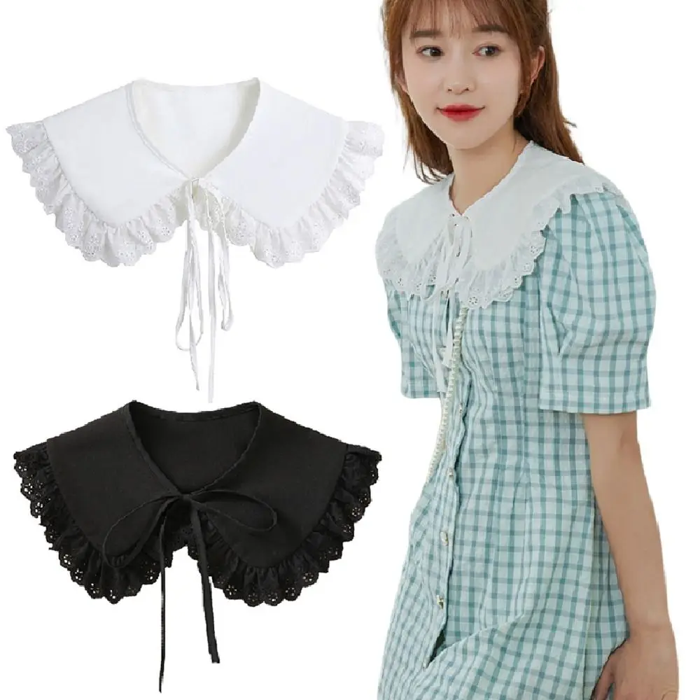 Elegant Lace False Collar Adjustable DIY Decorative Lace Neckline Soft Comfortable Blouse Shoulders Fake Collar All Matching