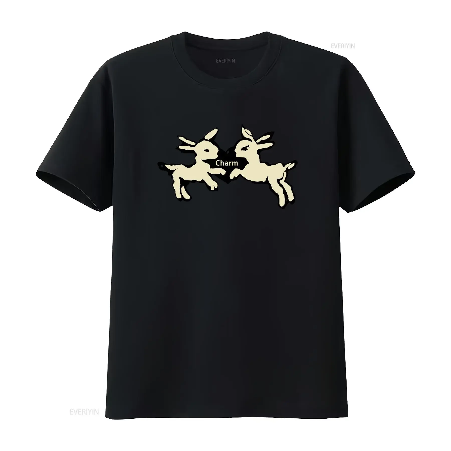 Clairo Charm Album T Shirt Merch Cute Cartoon Goat Print For  vintage Washed graphic Soft Slightly streetwear Comfortable
