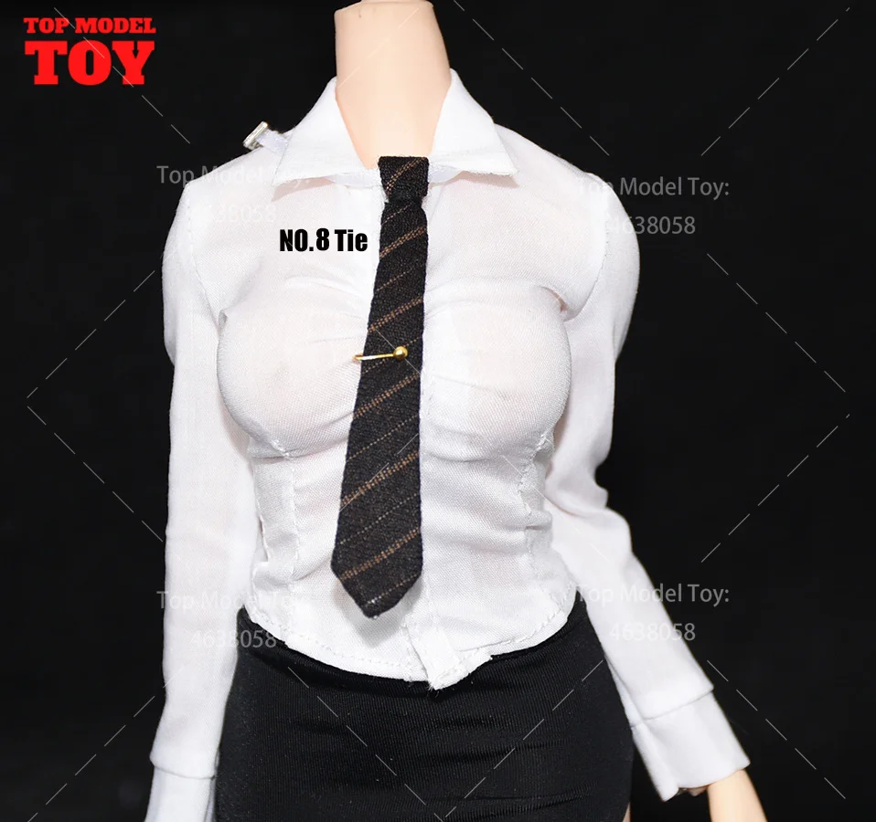 Customized 1/6 Scale Shirt Tie Necktie Ankle Sock Clothing Accessories Model Fit 12'' Female Soldier Action Figure Body Dolls