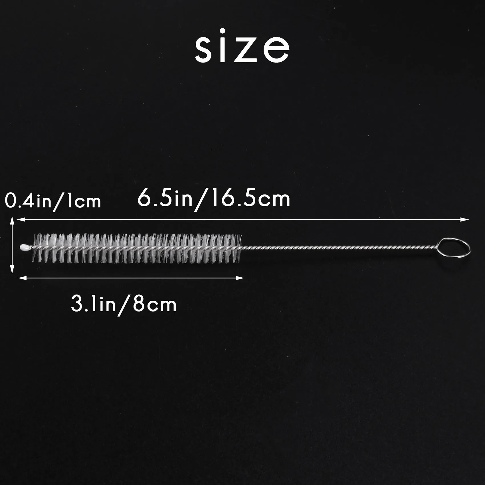 10 peças 10mm de diâmetro tubo de ensaio químico garrafa ferramenta de escova de lavagem de nylon branco