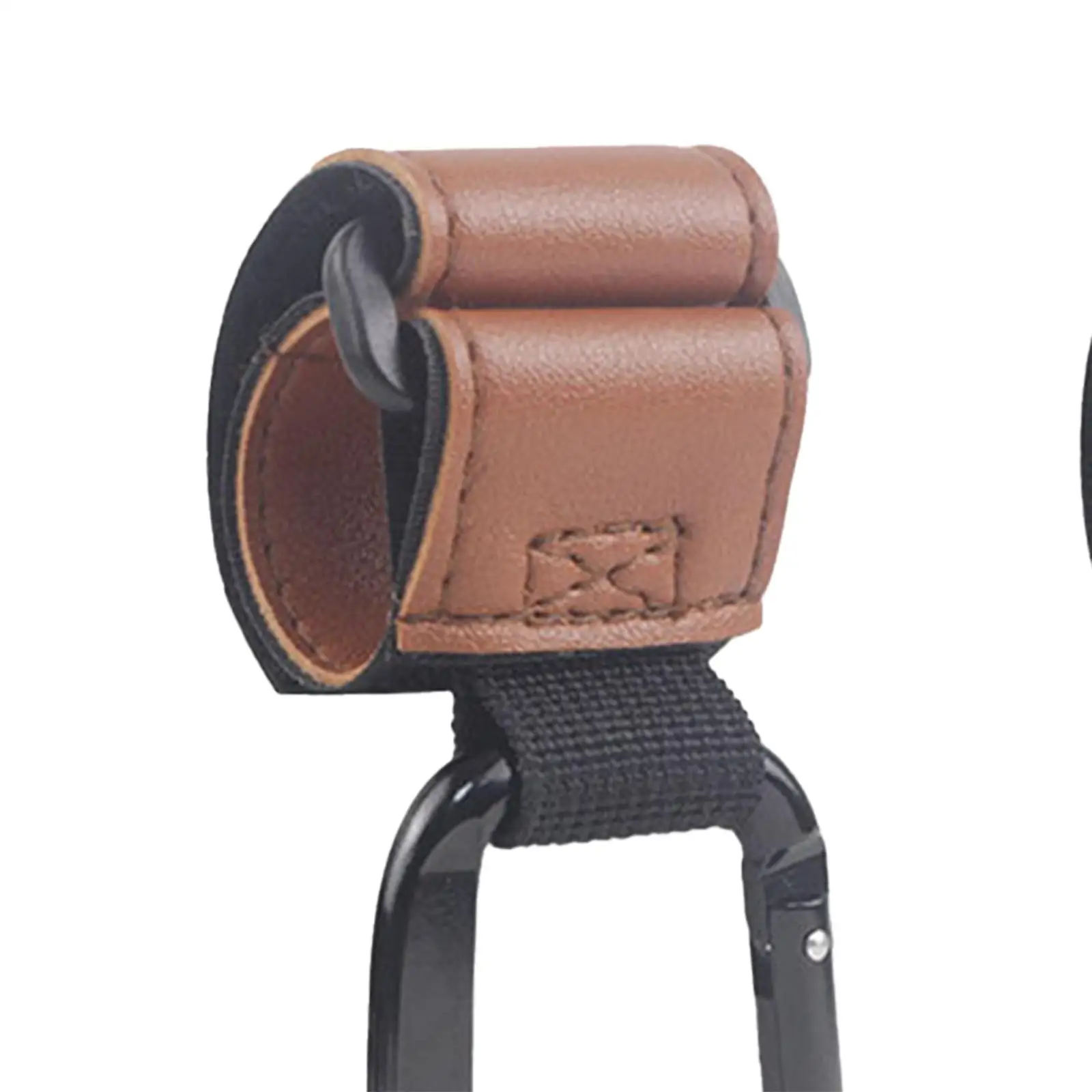 خطاف بديل لعربة الأطفال من جلد البولي يوريثان، منظم حقيبة معلق متين لعربات التسوق والسفر #3