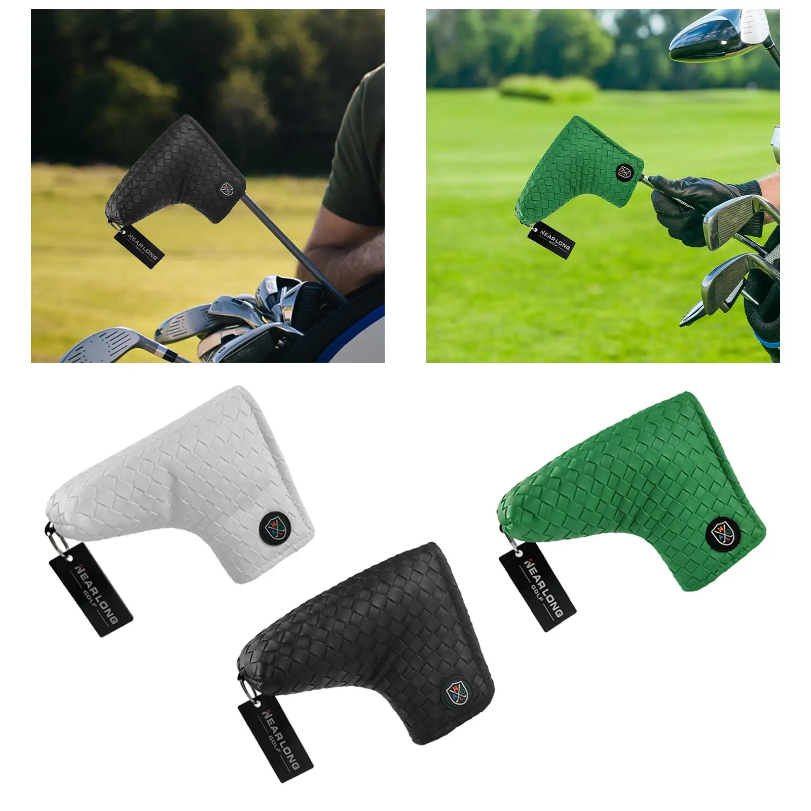 Golf Putter Head Cover PU Leather Golf Accessories Head Protection Comfortable