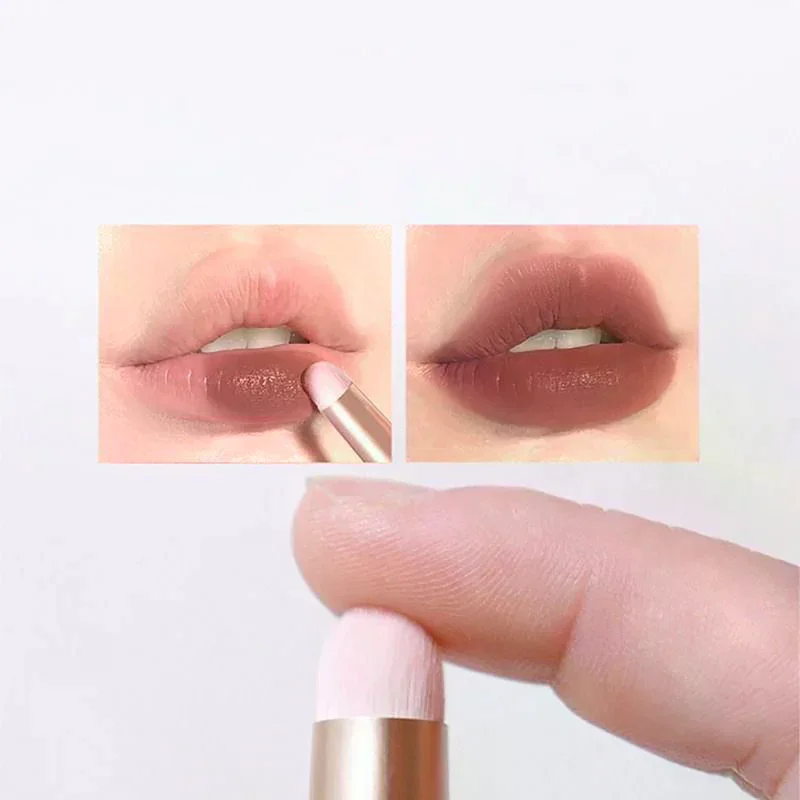 /YOV/1Pc Mini Fingertip Lipstick Makeup brushes Precision Concealer Make up brush domed small portable Lip Brush multifuncti