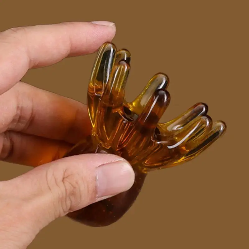 

Ergonomic Octopus Head Resin Gua Sha Massager Portable Face Body Scalp Pressure Point Tool Spa Quality Home Travel Use