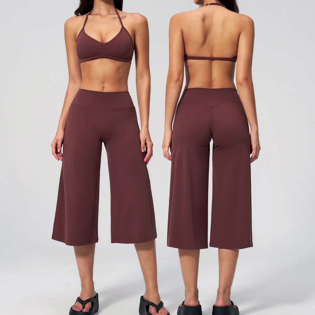New Sports Suit Women's Yoga Set 2PCS Gym Wear Tracksuit Sexy Sports Bras Capri Pants Fitness Outfits Female Workout Clothes