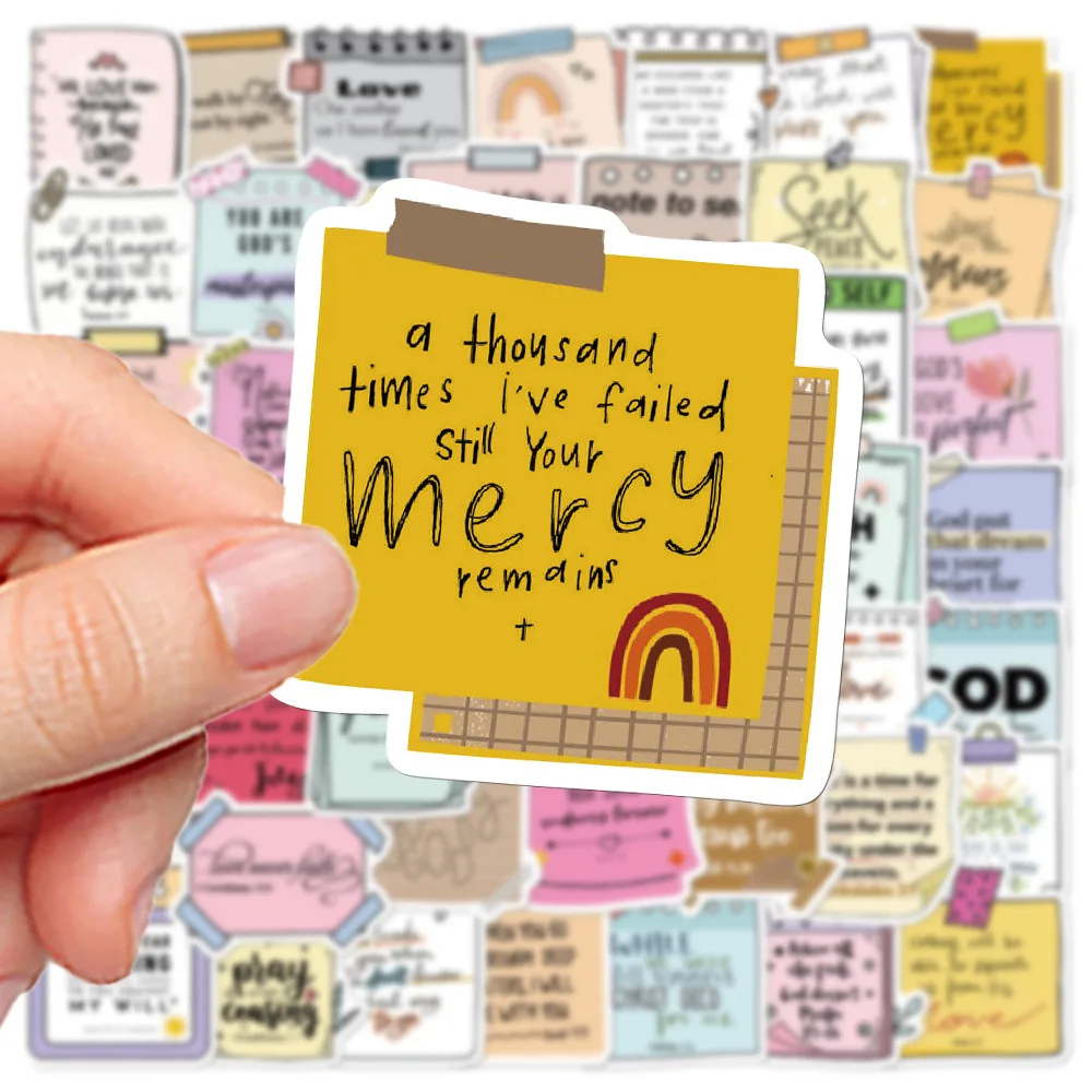 10/50PCS Jesus Phrase Christians Religion Bible Label Stickers Aesthetic Decal Laptop Luggage Skateboard Notebook Phone Sticker