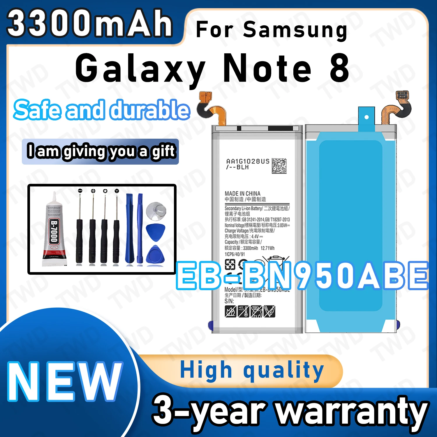 EB-BN950ABE Large capacity Battery For Samsung Galaxy Note 8/SM-N950F/SM-N950U/SM-N9500 Batteries New High Quanlity+Free Tools