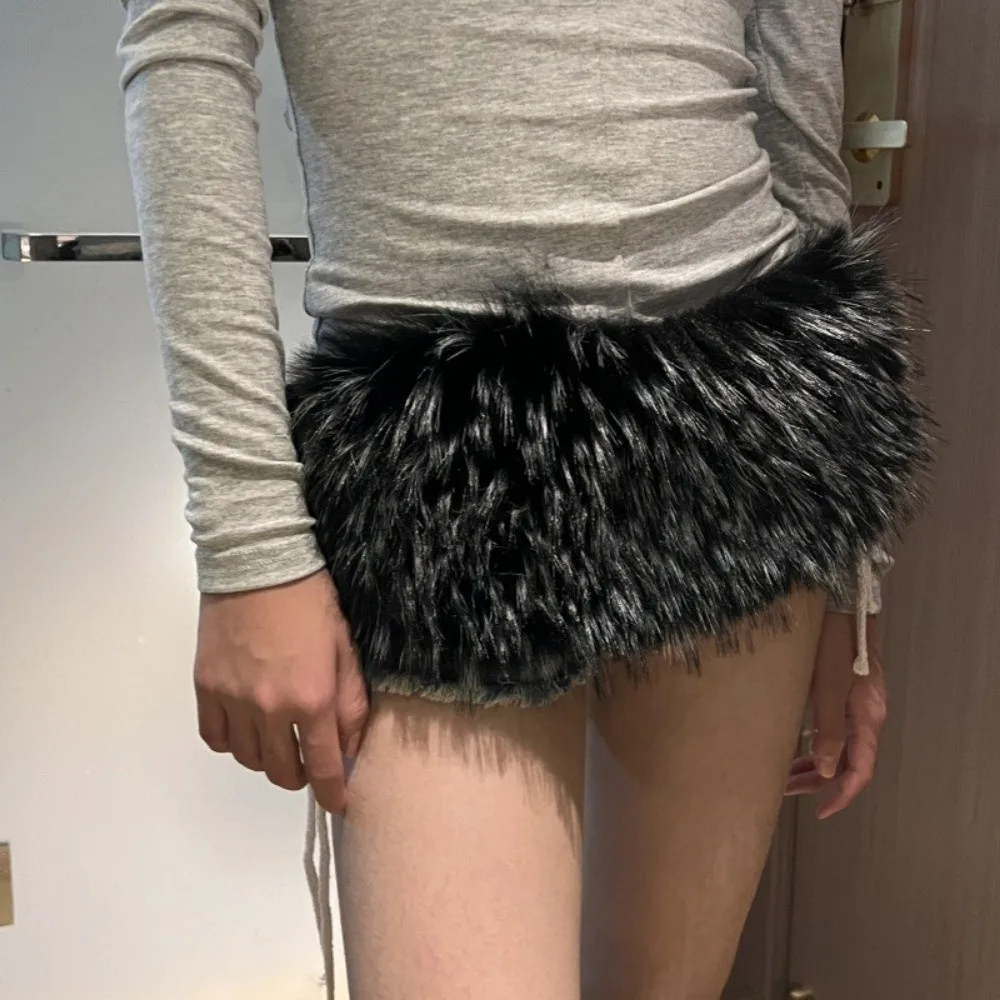 خمر فروي الفراء أحزمة الخصر مثير الخصر سلسلة بو الجلود فاسق حزام البنطال الجينز للنادي الليلي #2