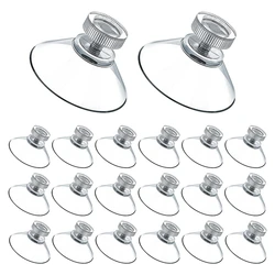 200 Pieces Suction Cups With Screw Nut, 40Mm Clear PVC Plastic Sucker Pads,For Window, Ceramic, Bathroom, Car