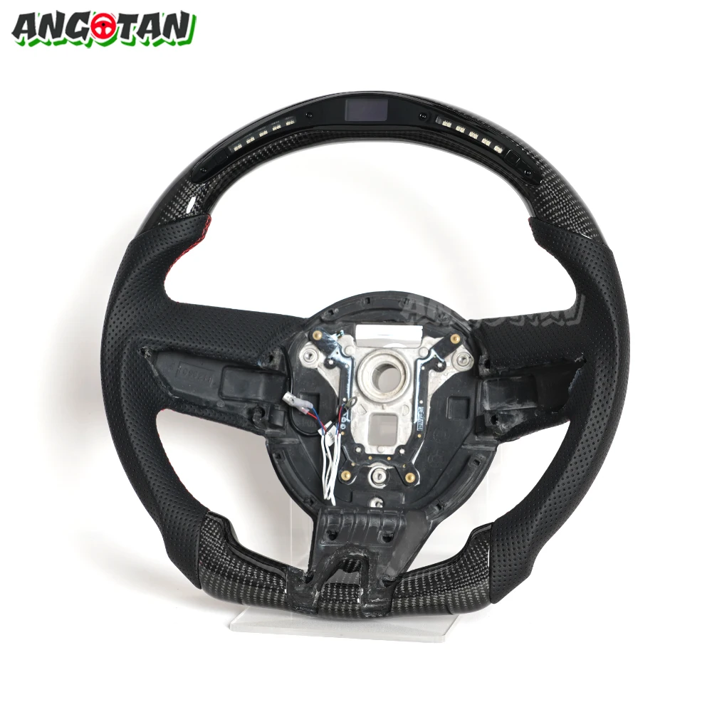 

Carbon FiberCar Steering Wheel For Chevrolet Camaro SS 2007-2011 LED Steering Wheel Perforated Leather Racing Wheel