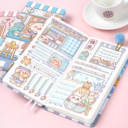 A6 śliczne Anime Cartoon Agenda Planner notebooki dla dziewczynek pamiętnik kalendarz tygodniowy miesięczny siatka papier szkolne Mini Notepads