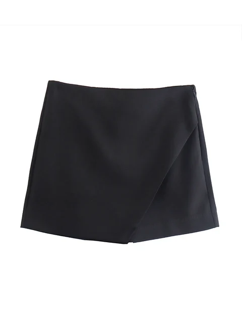 New Women Fashion Candy Color Asymmetrical Shorts Skirts Lady Zipper Fly Pockets Hot Shorts Chic Pantalone 6 Women Fashion Candy Color Asymmetrical Shorts Skirts Lady Zipper Fly Pockets Shorts – view 6