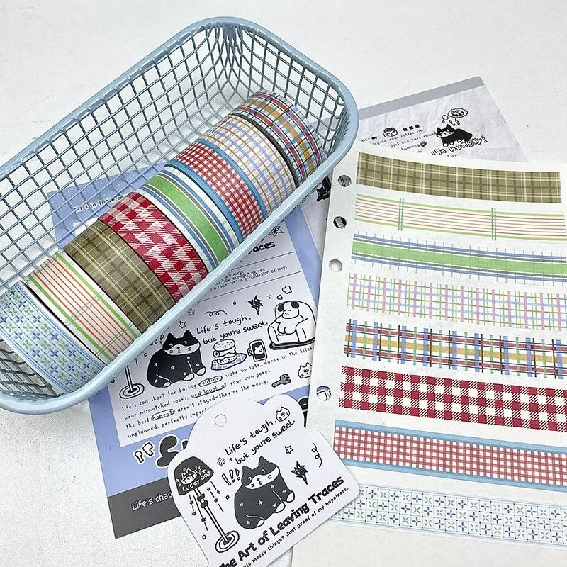 6 шт./лот, базовая декоративная лента в стиле сетки