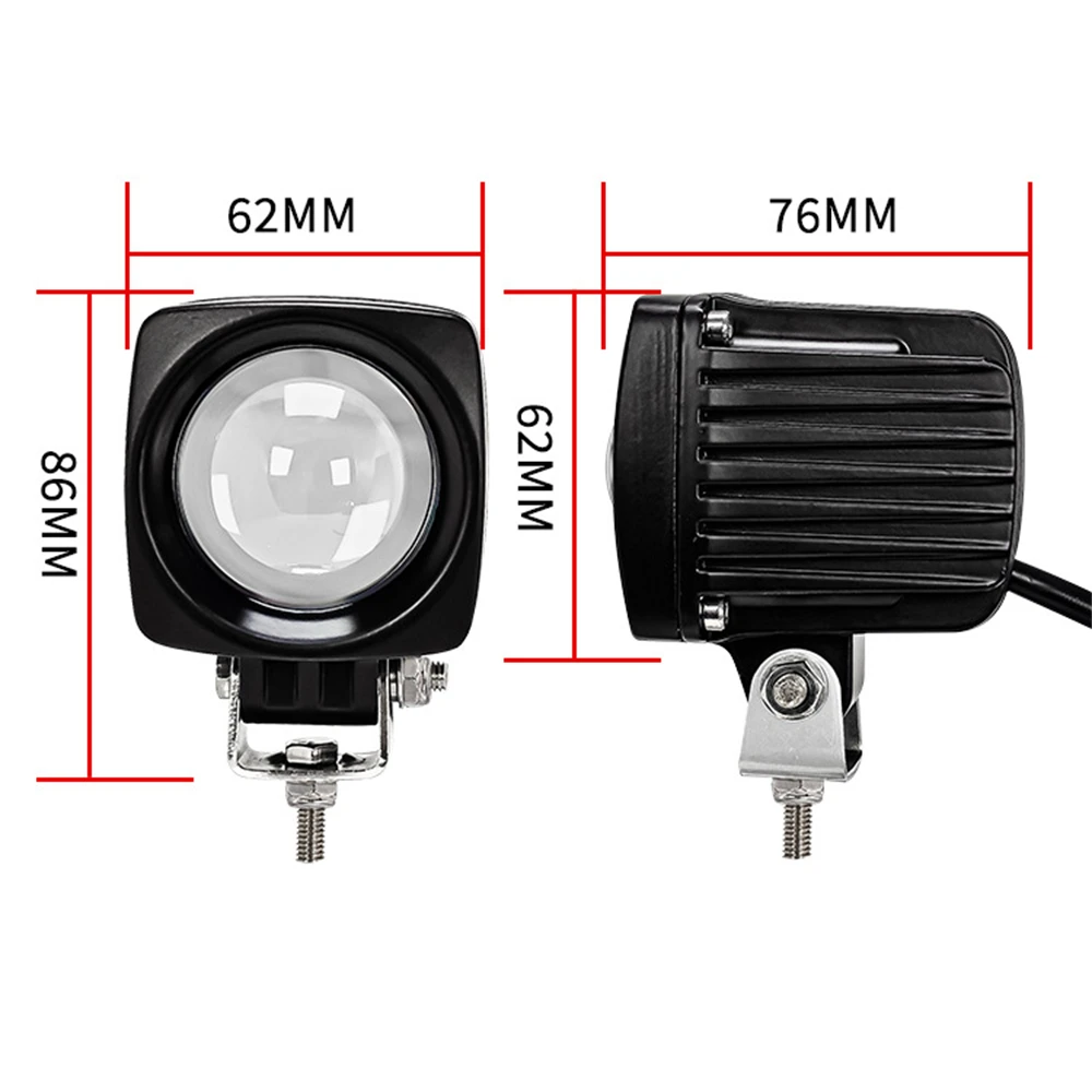 Safe Stroboscopic LED Forklift Safety Area Light New Black Housing 10V-80V Universal Voltage Durable Eco-friendly Lamp