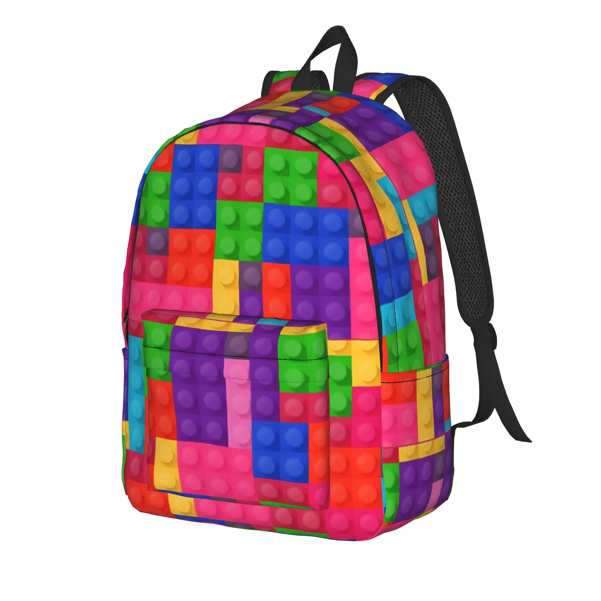 Building Blocks Backpack  Travel Backpacks Girl Designer Print School Bags Fashion Rucksack