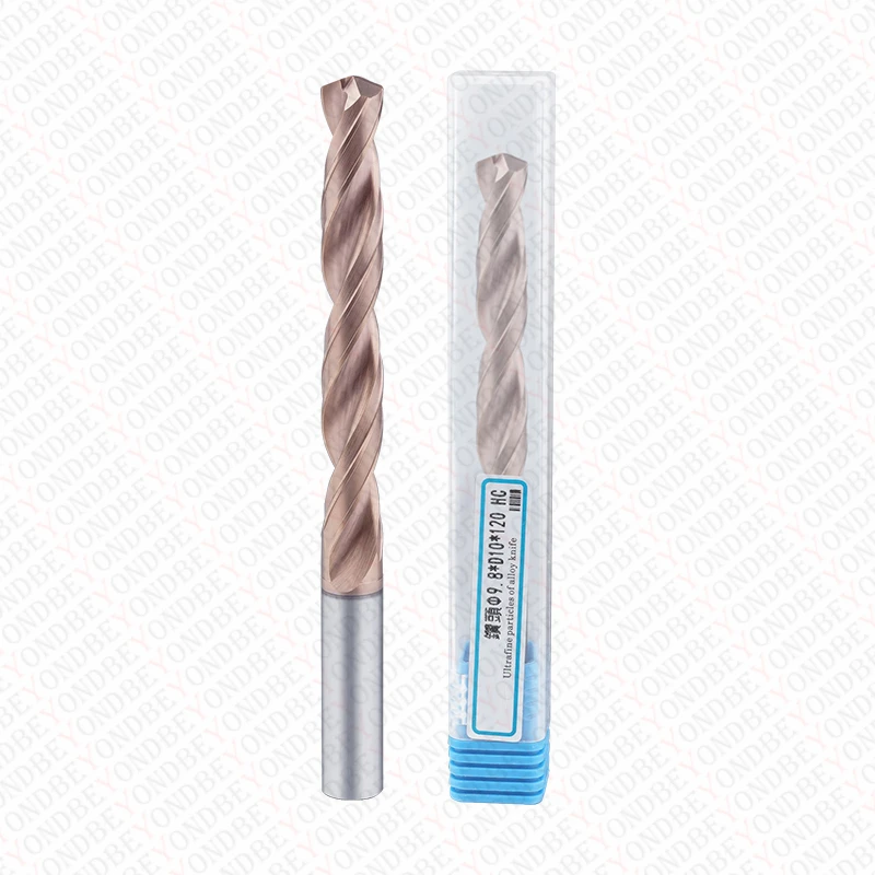 BEYOND Long 120 150 mm Carbide Bit Lengthened Coated Twist Drill HRC55 Tungsten Steel Straight Shank CNC Drilling Milling 1-20mm