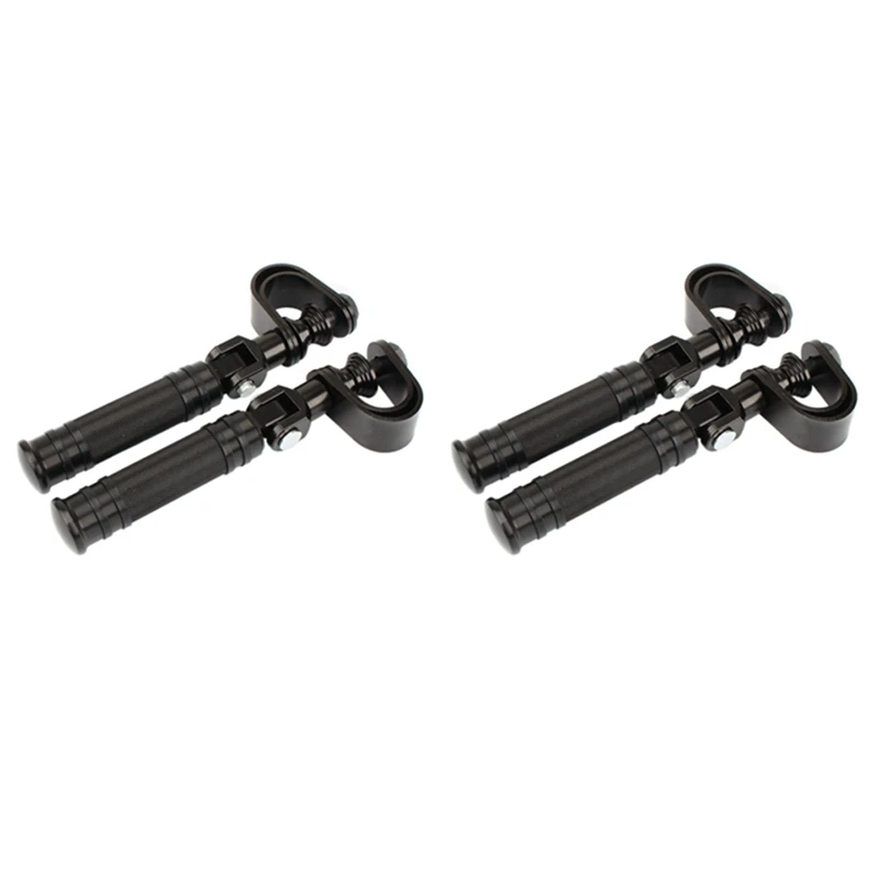 2Pair Highway Engine Guard Crash Bar Foot Pegs For Honda Yamaha Suzuki Kawasaki Motorcycle Accessories Foot Rest Black