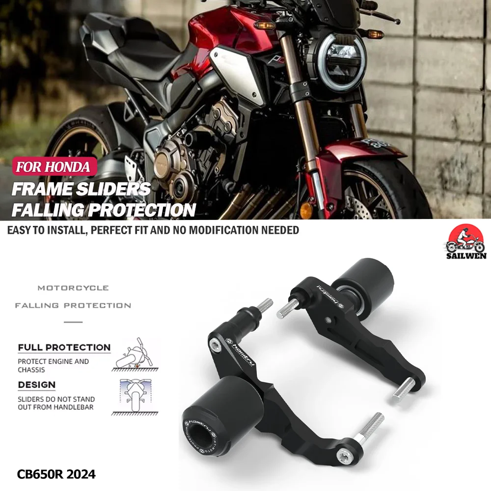 

Fit For Honda CB650R 2024 Motorcycle Falling Protection Engine Frame Slider Fairing Guard Crash Pad Side Protector