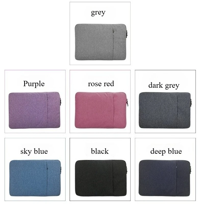 Tablet bag 6/7/8 inch MacBook Air notebook 11/12/13/14/15/15.6/16 inch inner bag waterproof portable bag solid color briefcase