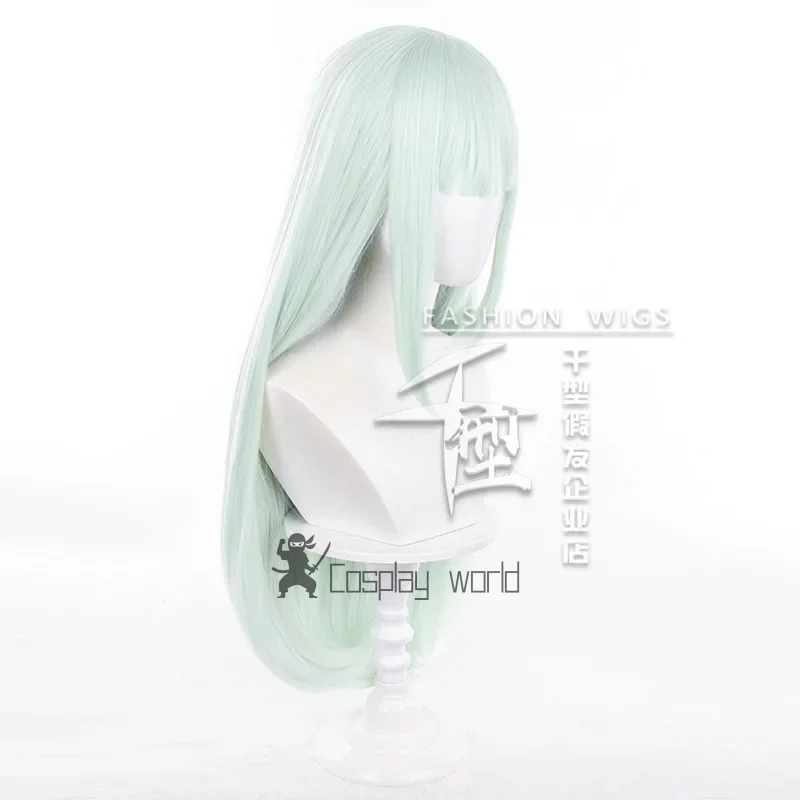 Pelucas de Cosplay de ANIME Mutsumi Wakaba, pelucas de disfraz de BanG Dream de 75cm de largo para mujer, pelo sintético verde claro resistente al calor + gorro de peluca