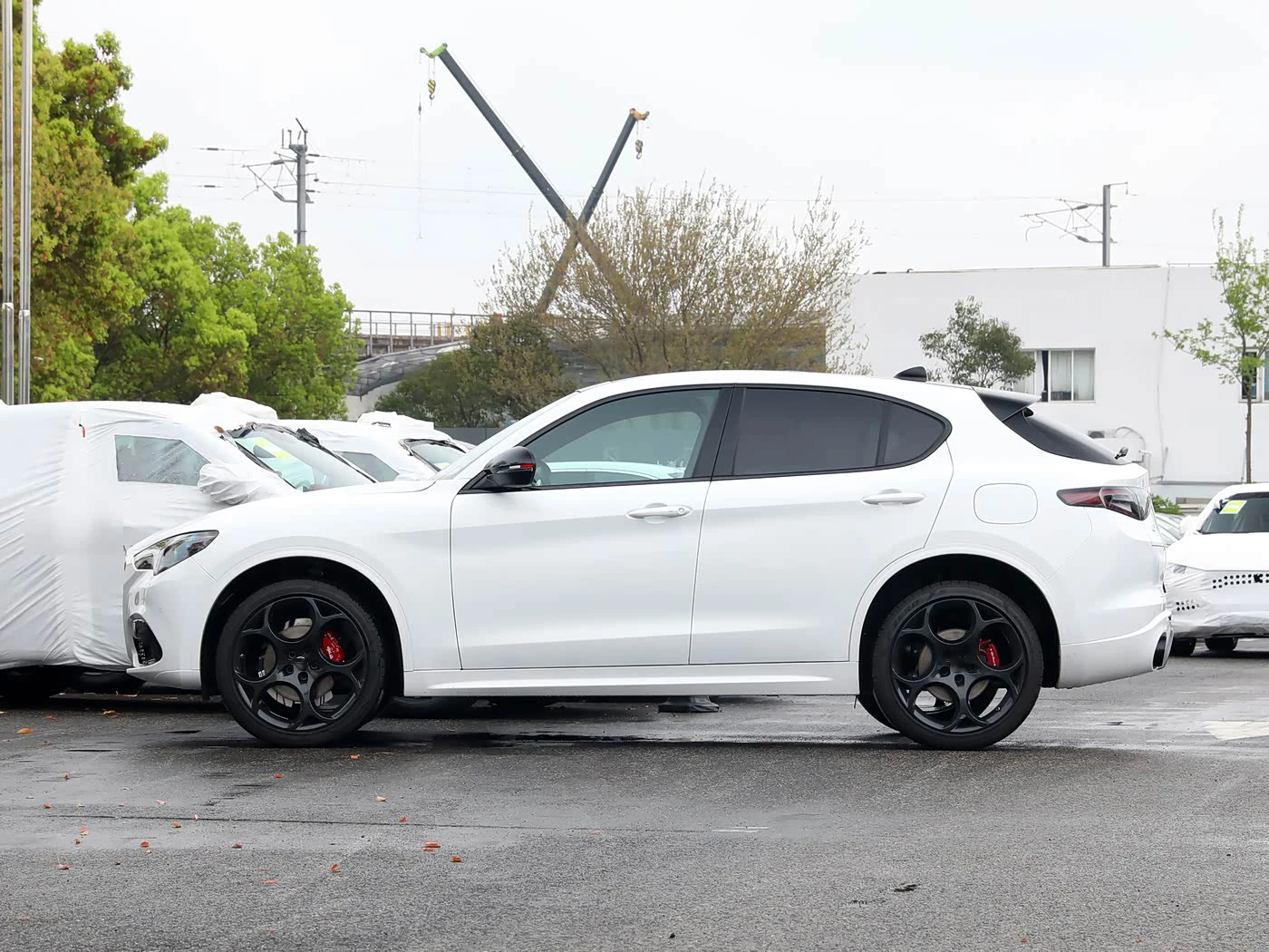 For Alfa Romeo Stelvio 949 2016-2022 Add On Style Gloss Black Real Carbon Fiber Car Window Pillar Post Trim 6 Pieces/Set