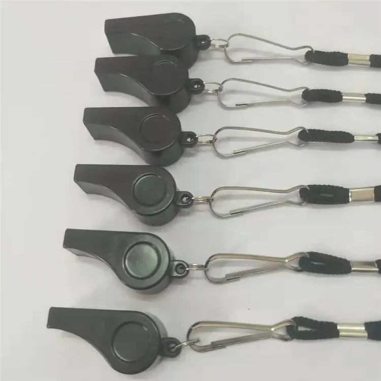 Hochwertige schwarze Pfeife, Schiedsrichterspiel, Neckholder-Pfeife, Outdoor-Reise, Wandern, Pfeife, geeignet für Basketball- und Volleyballspiele – Detail 7
