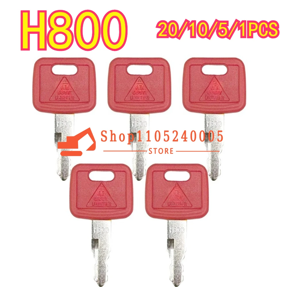 20/10/5/1PCS H800 New Ignition Key with LOGO for Excavator Farm Vehicles Tractors Harvesters  Switch Key