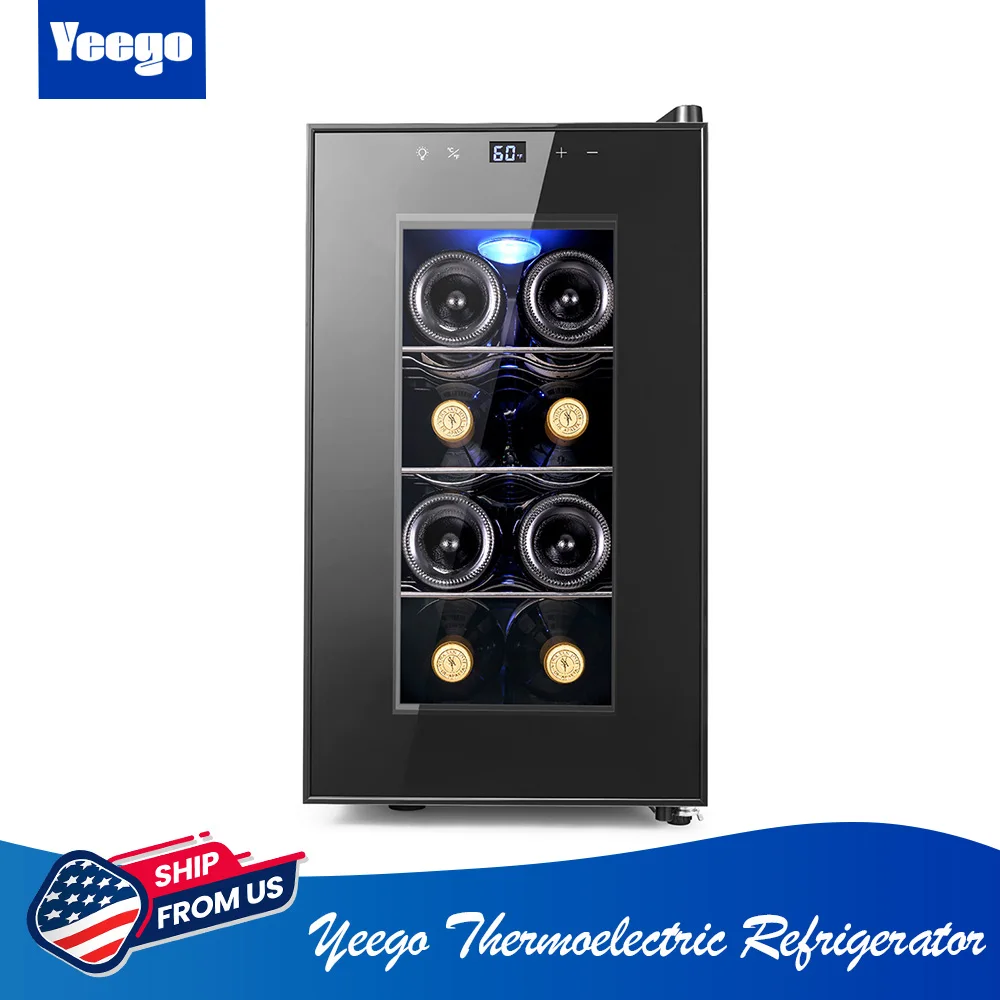 Yeego 25L Compact Wine Cooler - Stylish Beverage Refrigerator with Efficient Thermoelectric Cooling for Perfectly Chilled Drinks