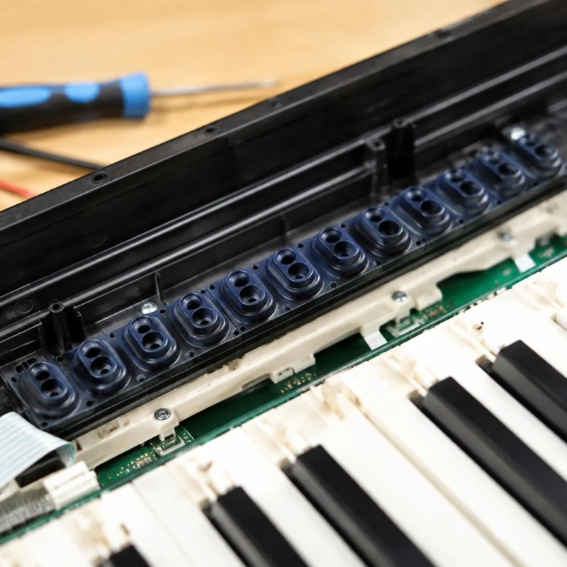 DP380 Digital Piano Contact Replacement, Flexible Molded Component with 12 Raised Contact Sections in a Continuous K1YF
