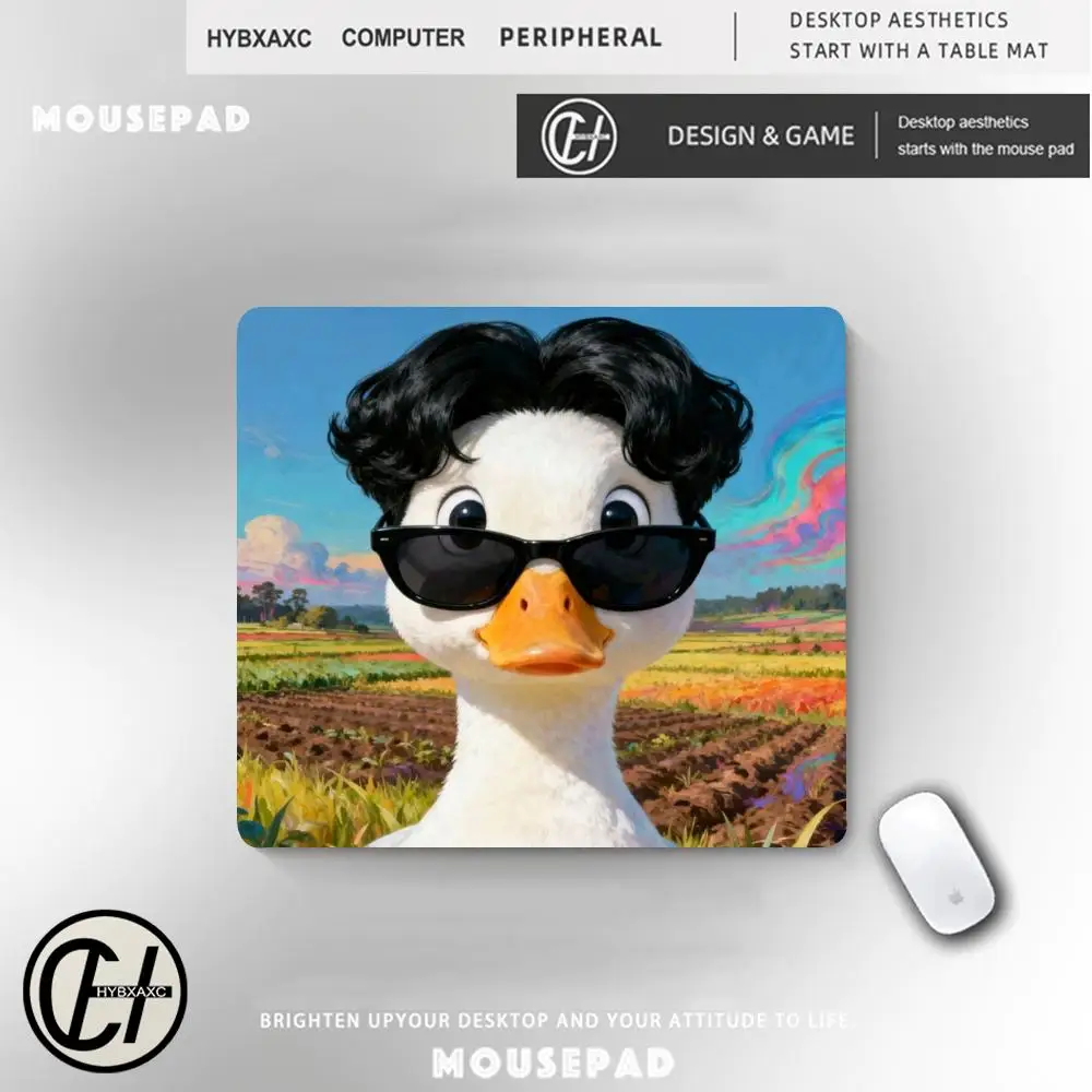 New Funny Cole Duck Oil Painting PC Gaming Office Dark Accessory Calligraphy Mouse Pad 45x40 Speed E-Sports Waterproof Desk Mats