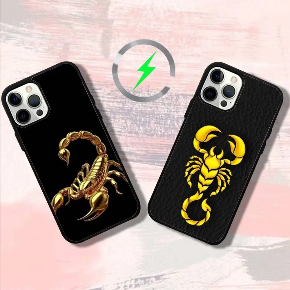 

Animal Scorpion Phone Case For iPhone 17,16,15,14,13,12,11,Pro,Max,Plus,Mini,SE4,E Magnetic Magsafe Wireless Charging