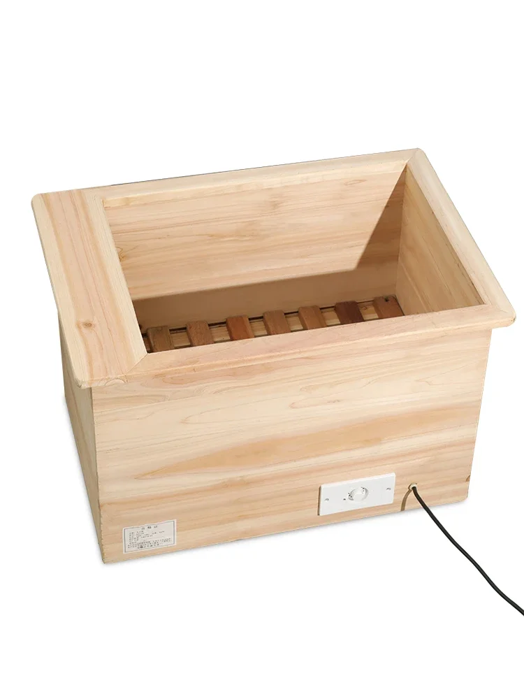 Electric fire bucket heater, pure natural wood, cedar, electric foot warmer, fire basin, clothes drying box, energy-saving