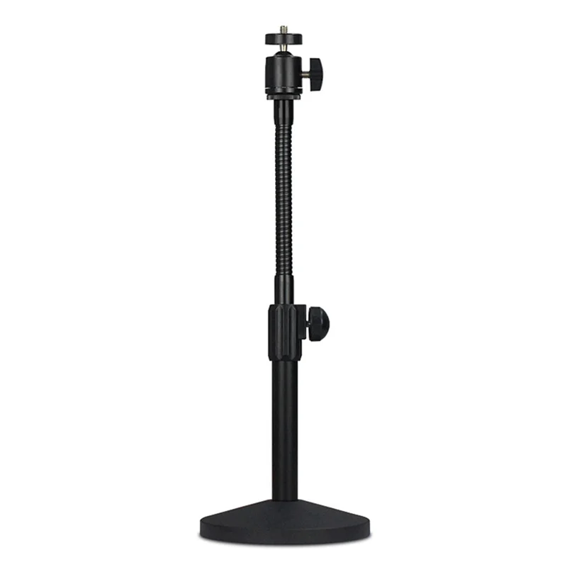 New!Hose Desktop Webcam Stand Adjustable Metal Desk Tripod Streaming Support With Sturdy Mount Base