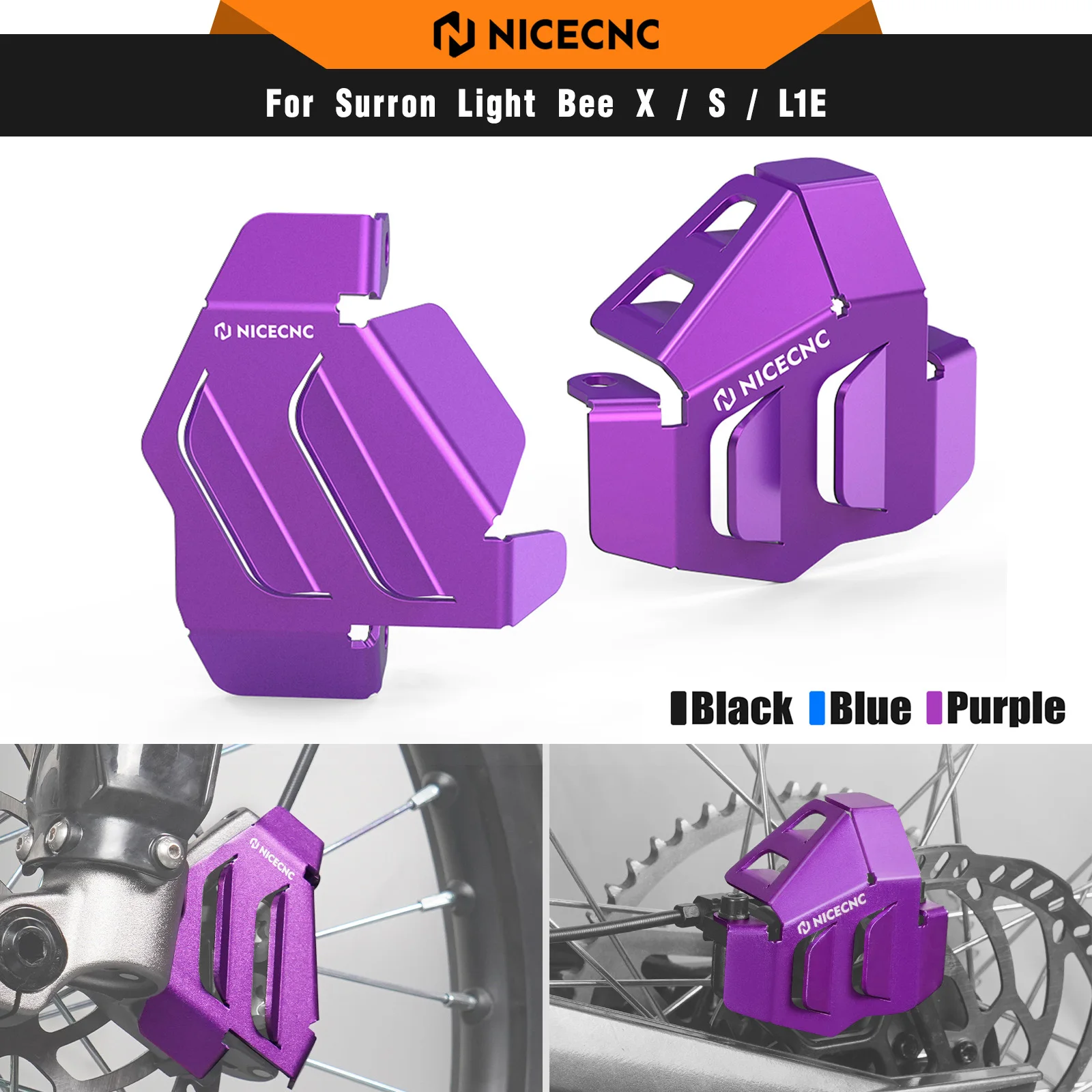 

NICECNC для Surron Light Bee X S L1E 2017-2025, защита переднего и заднего тормозного суппорта для Segway X160 X260