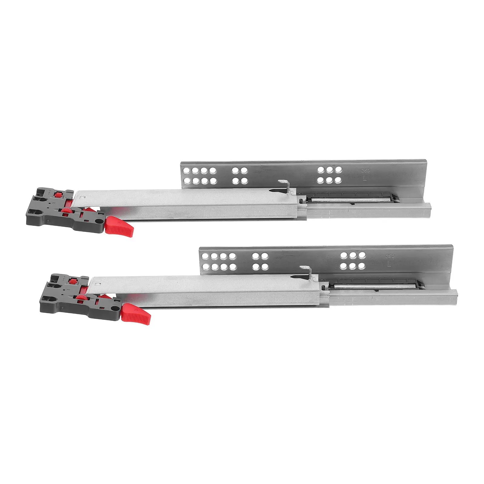 1Pair Soft Close Hidden Drawer Slides Steel Undermount Full Extension Silent Close Rails for Kitchen Cabinets Bathroom Vanity