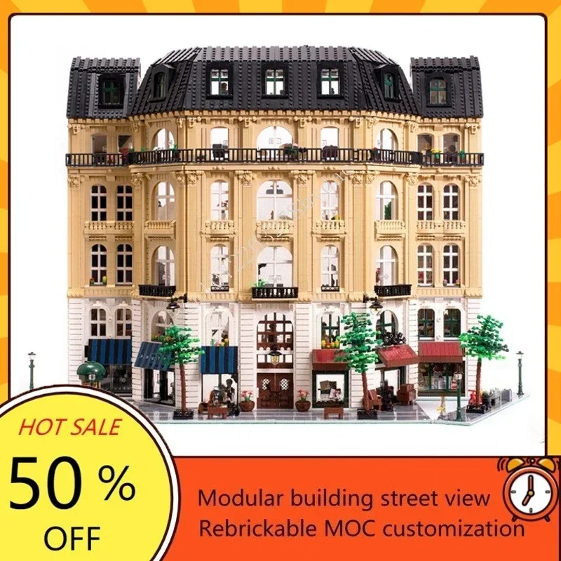 18535PCS Boulevard des Lumières Modular MOC Creative street view Model Custom Puzzle Architecture DIY Assembly Model Toy Gifts