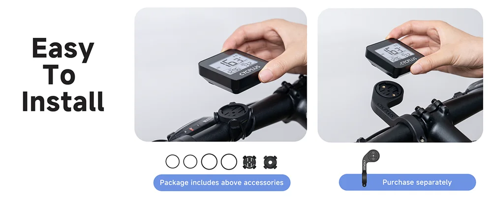 CYCPLUS GPS-Fahrradcomputer, kabellose Stoppuhr, IPX6, wasserdicht, Radfahren, Kilometerzähler, Fahrradzubehör, Tachometer – Detail 6