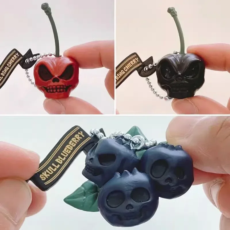 

Tarlin Original Gashapon Cute Fruit Skull Strawberry Cherry Bag Keychain Kawaii Anime Figure Gachapon Capsule Toys Gift