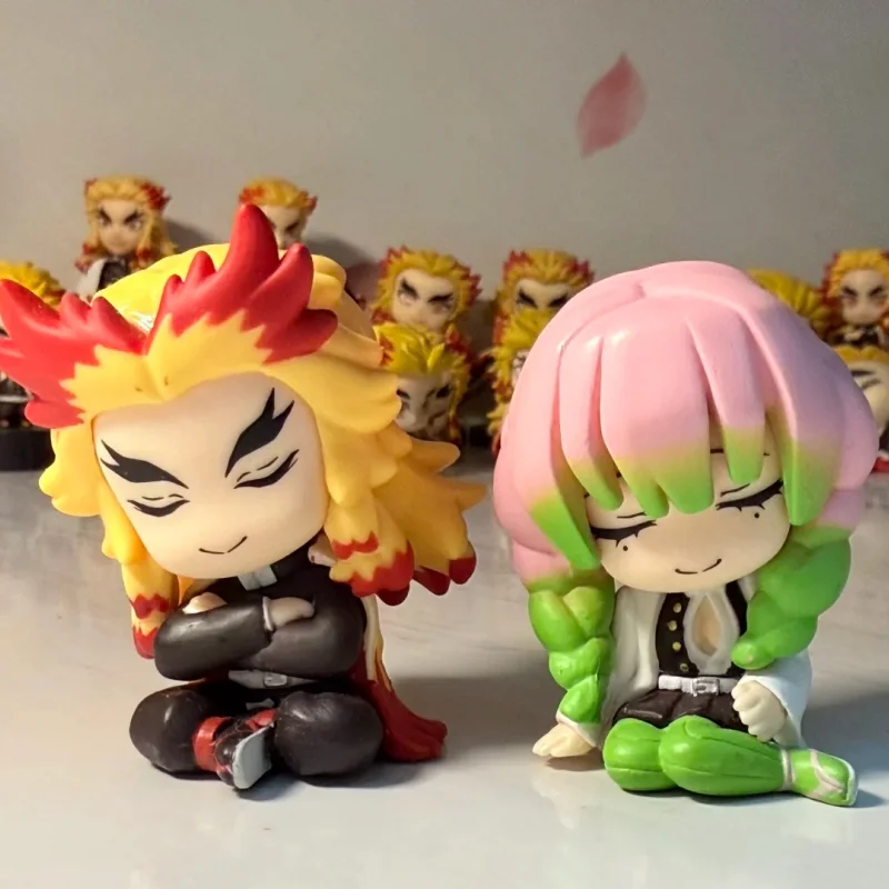 TAKARA TOMY Anime Demon Slayer Gashapon Speelgoed Schouder tot Schouder Serie 2 Uzui Tengen Tokitou Muichirou Figuur Model Decoratie