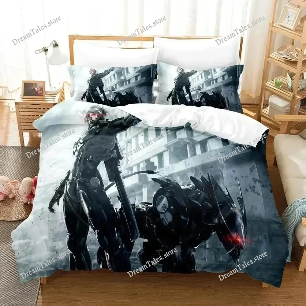 

3D Print METAL GEAR RISING REVENGEANCE Bedding Set Duvet Cover Bed Set Quilt Cover Pillowcase Comforter King Queen Size Adult