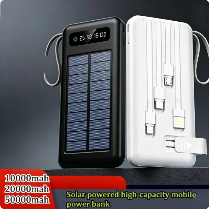 

20000mAh Outdoor Solar Power Large Capacity 10W Shared Built-in Power Bank Battery Life Mobile Power Bank