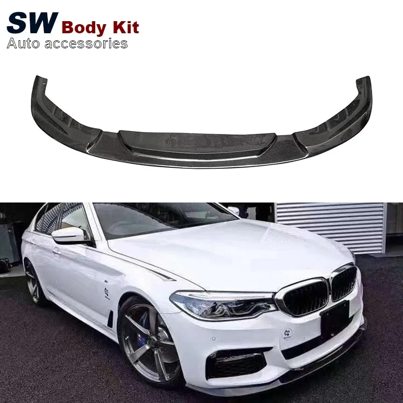 

Real Carbon Fiber 3D Style Front Splitter For BMW 5 Series G30 G38 Front Bumper Lip Splitter Lip Diffuser Cover Trim LCI 4-Door